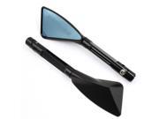 2pcs Black CNC Rearview Mirrors For Street Dirt Bike Cruiser Motorcycle Scooter