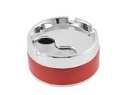 Home Metal Round Shaped Rotatable Lid Cigarette Ashtray Holder Case