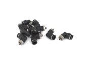 1 4 Tube 5mm Male Thread Dia 2 Ways Pneumatic Air Quick Coupler Fittings 10pcs