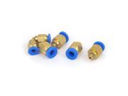 6pcs M5 Male Thread 6mm Tube Straight Air Pneumatic Quick Release Coupler Joint