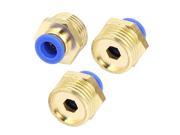 1 2BSP Male Thread 8mm Push In Joint Pneumatic Connector Quick Fittings 3pcs