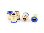 Unique Bargains 5 Pcs 16mm Tube to 1 2 BSP Thread Push in Quick Connect Coupler Fittings PC16 04