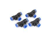 4pcs 8mm to 8mm T Shaped Push in Connectors Air Pipe Tube Quick Fittings Adapter