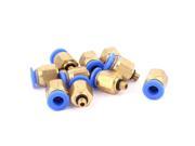 6mm Inner Dia M5 Male Thread Pneumatic Straight Quick Connector Fittings 10PCS