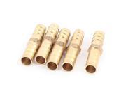 5Pcs 8mm Mount Dia Straight Tube Connector Brass Fuel Hose Joiner Fittings