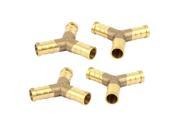 4PCS 10mm Mount Dia Y Type Tube Connector Brass Fuel Hose Joiner Fittings
