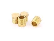 1 8BSP Male Thread Copper Hex Head Pipe Plug Connector Coupling Adapter 4pcs