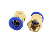 2pcs 1 4 BSP Thread to 10mm Push in Pneumatic Air Quick Connect Tube Fitting