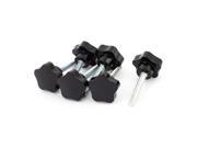 M8 x 50mm Male Thread 37mm Star Head Dia Screw On Type Clamping Knob 6PCS