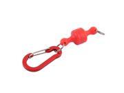 Silver Tone Red Magnetic Landing Net Release Holder for Outdoor Fly Fishing
