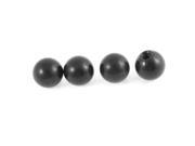 4 Pcs Plastic Round Design Ball Knob Handle Black