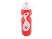 Travel Sports Plastic Tea Strainer Design Water Holder Bottle White Red 650ml