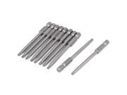 Unique Bargains 75mm Long 1 4 Hex Shank TT15 Security Bit Tamper Proof Torx Screwdriver 10pcs