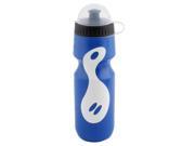 Travel Sports Plastic Two Way Lids Drinking Water Holder Bottle Blue 650ml