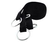 2Pcs Carabiner Nylon Belt Band Ring Hammock Strap Safety Black 8Ft