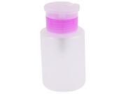 6oz Liquid Nail Art Polish Pump Dispenser Remover Bottle Clear Pink