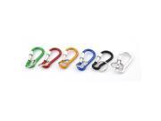 Screw Lock Gate Spring Key Ring Chain Carabiner Hooks Multicolor 6pcs