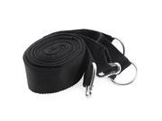 2pcs 10ft 3 Meters Carabiner Hook Clip Ring Black Nylon Hammock Strap Belt Band