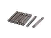 6.5mm Star Head T40 Magnetic Torx Screwdriver Bits Dark Gray 10 Pcs