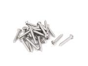 Unique Bargains 6.3mmx35mm Thread Stainless Steel Phillips Pan Head Self Tapping Screws 25pcs