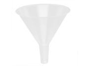 Clear White 4.7 Diameter Plastic Water Filling Filter Funnel For Laboratory