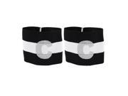 2pcs White Black C Printed Stretchy Football Soccer Captain Armband Sleeve Badge