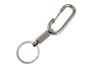 4.9 Long Separable Keys Ring Hook Carabiner Silver Gray