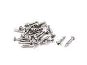 7 M3.9x19mm Stainless Steel Phillips Round Pan Head Self Tapping Screws 25pcs