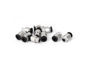 6mm Dia Push in Pneumatic Air Quick Connect Tube Fitting Coupler 10pcs