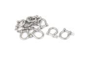10 Pcs Stainless Steel Wire Rope Fastener Bow Shackles 5mm Thread