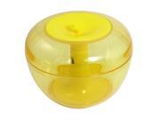 Clear Yellow Apple Shape Cookie Candy Jar Storage Box Container Canister