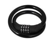 Unique Bargains Durable 4 Digit Steel Wire Motorcycle Bicycle Security Safeguard Combination Lock Black