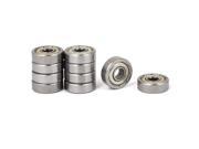 5mm x 16mm x 5mm 625zz Metal Flanged Ball Bearing Silver Tone 10pcs