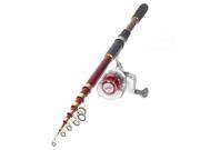Unique Bargains Retractable Handle 5.5 1 Gear Ratio Spinning Reel 3.1M Fishing Pole Rod