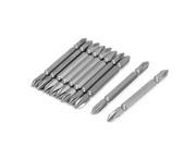 Unique Bargains 10pcs PH2 Magnetic Phillips Cross Head Double Ended Screwdriver Bits 75mm Long