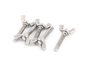 M6x30mm Replacement Butterfly Head 304 Stainless Steel Wing Screw 5pcs