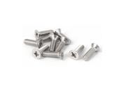10 Pcs M6x20mm 316 Stainless Steel Countersunk Phillips Machine Screws Bolts
