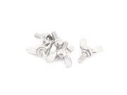 5pcs 304 Stainless Steel M4x8mm Butterfly Head 4mm Thread Wing Screws