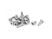 14 M6.3x19mm Stainless Steel Phillips Round Pan Head Self Tapping Screws 15pcs