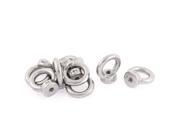Unique Bargains Marine Cable Rope M6 Female Thread Metal Lifting Eye Nuts Bolt Ring 8pcs