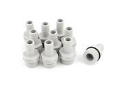 Unique Bargains 10Pcs 3 4 BSP Male Thread Pipe Fitting to 14mm Barb Hose Tail Straight Connector