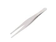 Stainless Steel Pointed Tip Straight Tweezers Hand Tool 14cm Length Silver Tone
