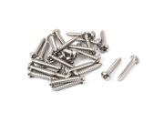 M3.9 x 22mm Stainless Steel Round Pan Phillips Head Self Tapping Screws 25pcs