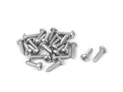 10 M4.8x19mm Stainless Steel Phillips Round Pan Head Self Tapping Screws 25pcs