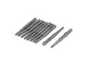 Unique Bargains 4mm Dia Round Shank T8 Torx Security Screwdriver Bits Handy Tool 40mm Long 10pcs