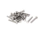1 4 x 1 3 4 304 Stainless Steel Hex Head Bolts Silver Tone 48mm Length 20 Pcs