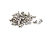 10 M4.8x13mm Stainless Steel Phillips Round Pan Head Self Tapping Screws 25pcs