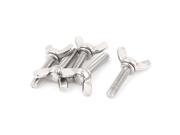 M6x25mm 1.0mm Pitch 304 Stainless Steel Butterfly Bolt Wing Screws 5pcs