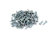 Unique Bargains 4.8mmx22mm Thread 10 Phillips Pan Head Carbon Steel Self Tapping Screws 100pcs