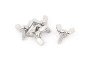 M4x10mm 0.7mm Pitch 304 Stainless Steel Wing Screw Butterfly Bolt 5pcs